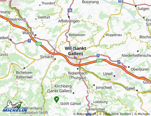 MICHELIN-Landkarte Wil (Sankt Gallen) - ViaMichelin
