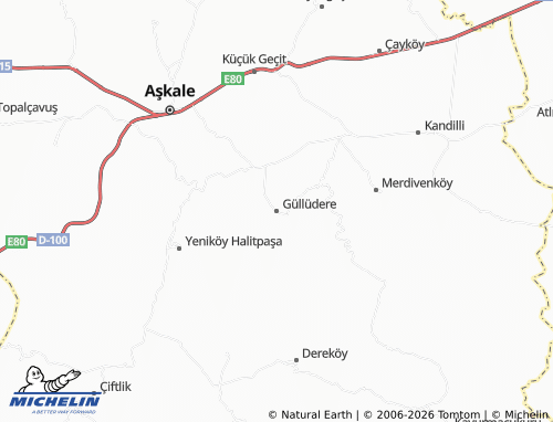 MICHELIN Güllüdere map - ViaMichelin