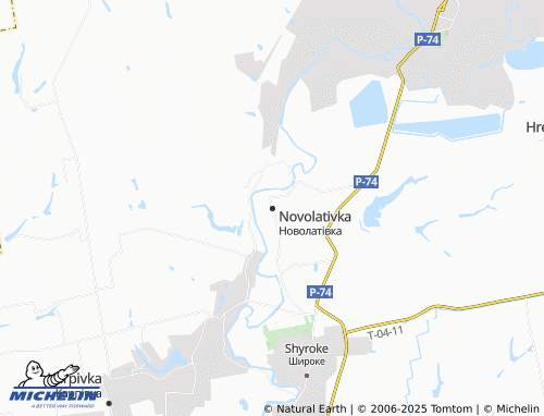 MICHELIN Novolativka map - ViaMichelin