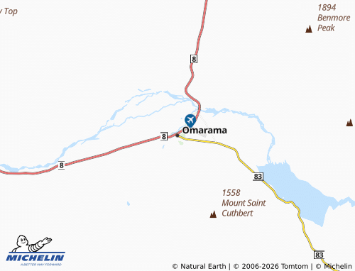Mapa MICHELIN Omarama - ViaMichelin