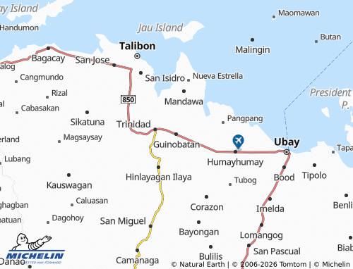MICHELIN Guinobatan map - ViaMichelin