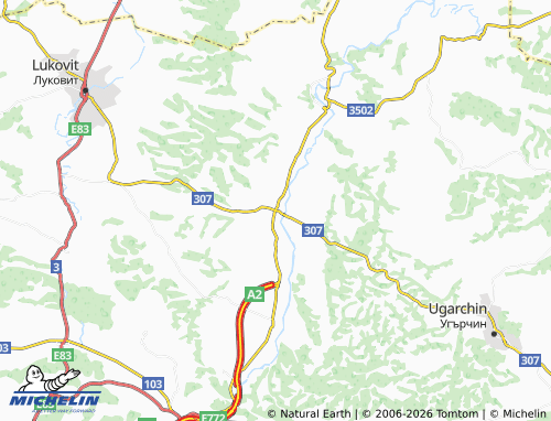 Mapa MICHELIN Dermantsi - ViaMichelin