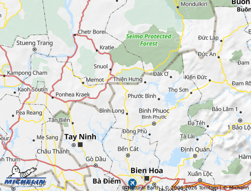 Mappa MICHELIN Lộc Ninh - ViaMichelin