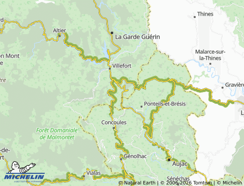 Mappa MICHELIN Saint-André-Capcèze - ViaMichelin