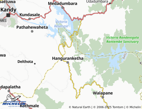 MICHELIN Ganga Udagama map - ViaMichelin