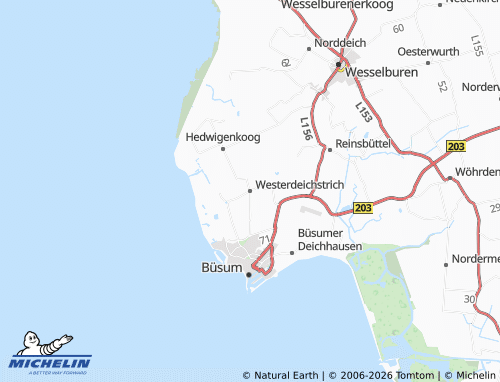 MICHELIN-Landkarte Westerdeichstrich - ViaMichelin