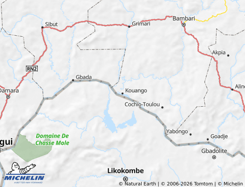 MICHELIN Kouango map - ViaMichelin