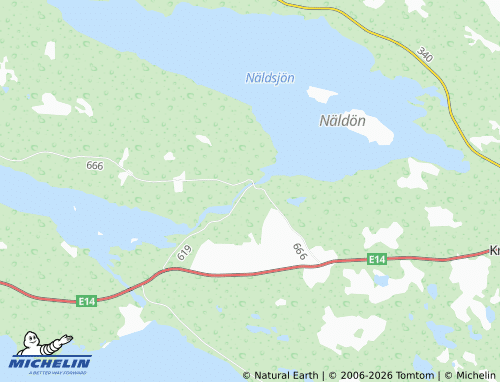 MICHELIN-Landkarte Nälden - ViaMichelin