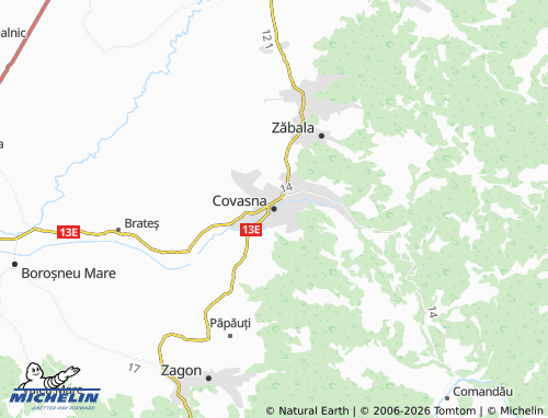 Mappa MICHELIN Covasna - ViaMichelin