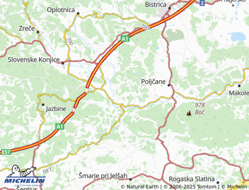 Carte MICHELIN Štajerska vas - ViaMichelin