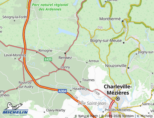 Mappa MICHELIN Montcornet - ViaMichelin