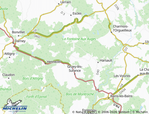 Mapa MICHELIN Grandrupt-de-Bains - ViaMichelin