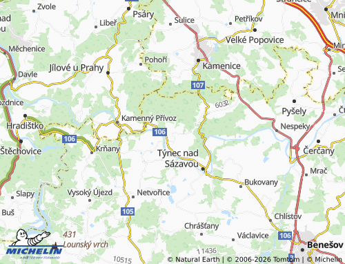 Mappa MICHELIN Krhanice - ViaMichelin