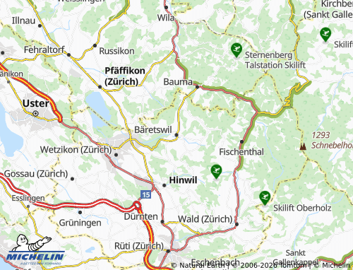 Carte MICHELIN Bäretswil - ViaMichelin