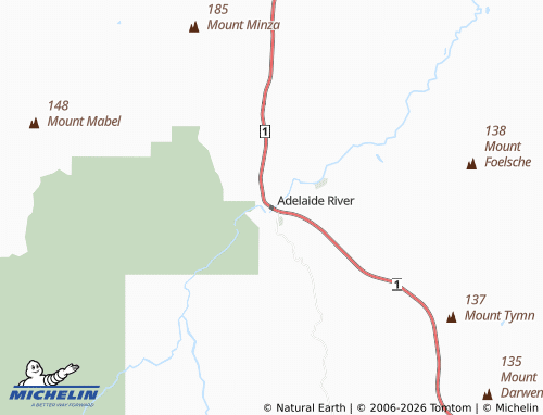 Mapa MICHELIN Adelaide River - ViaMichelin