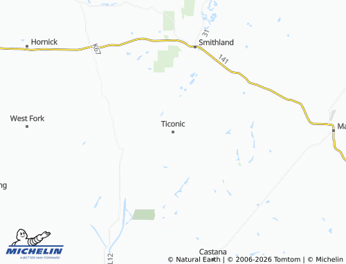 Carte MICHELIN Ticonic - ViaMichelin