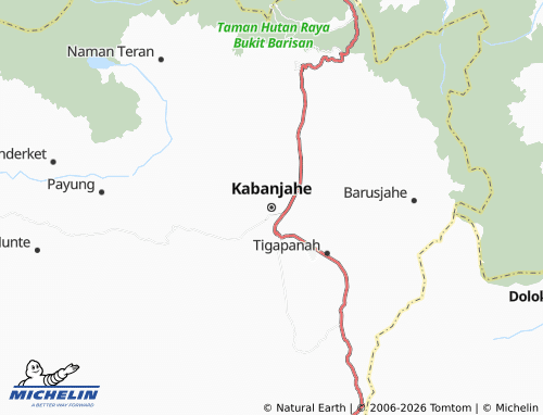 MICHELIN Kabanjahe map - ViaMichelin