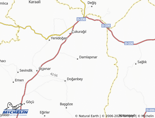 MICHELIN Damlapınar map - ViaMichelin