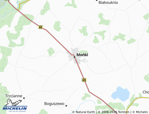 MICHELIN Mońki map - ViaMichelin