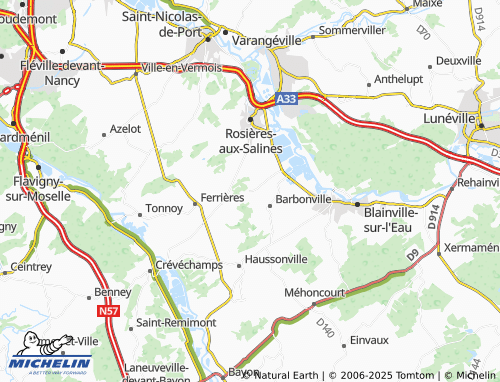 Carte MICHELIN Vigneulles - ViaMichelin