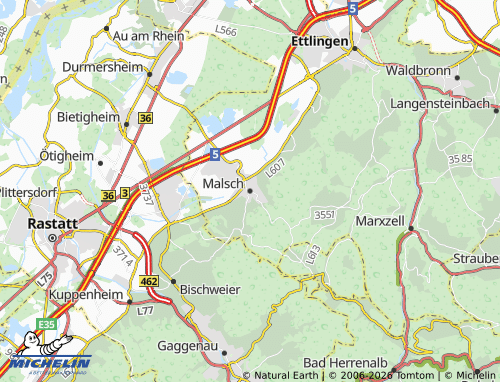 Carte MICHELIN Malsch - ViaMichelin