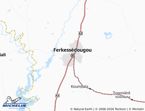 MICHELIN-Landkarte Ferkessédougou - ViaMichelin