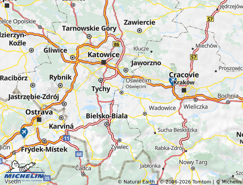 MICHELIN Oświęcimski map - ViaMichelin