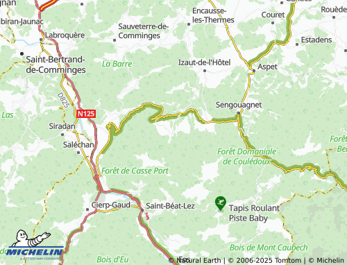 MICHELIN Arguenos map - ViaMichelin