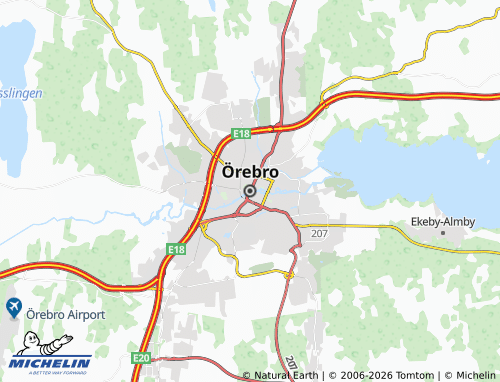 MICHELIN Orebro map - ViaMichelin