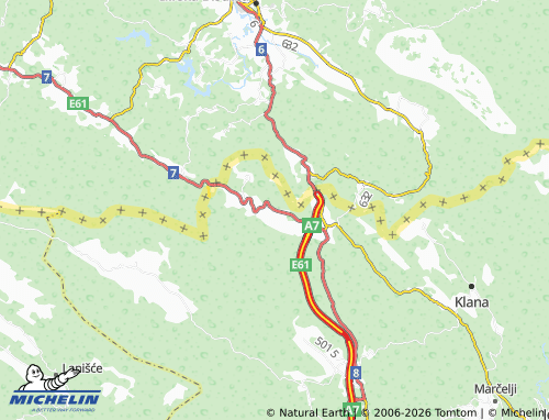 Mapa MICHELIN Šapjane - ViaMichelin