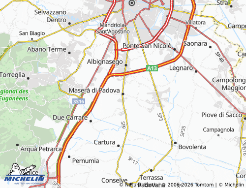 MICHELIN Maserà di Padova map - ViaMichelin