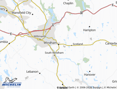Kaart MICHELIN Windham - ViaMichelin