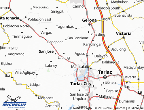 MICHELIN Baras-Baras map - ViaMichelin