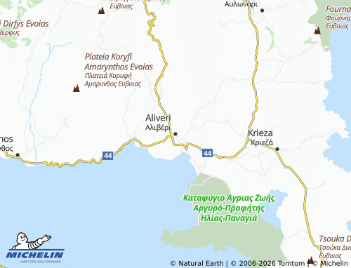 MICHELIN Aliveri map - ViaMichelin