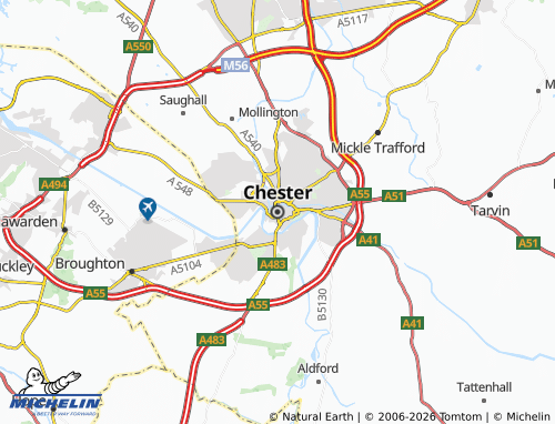 Mappa MICHELIN Chester - ViaMichelin