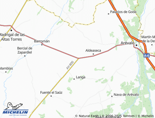 Carte MICHELIN Villanueva del Aceral - ViaMichelin