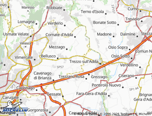 Carte MICHELIN Busnago - ViaMichelin