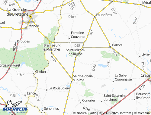 Mappa MICHELIN Saint-Michel-de-la-Roë - ViaMichelin