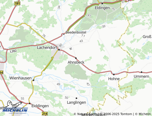 MICHELIN Ahnsbeck map - ViaMichelin