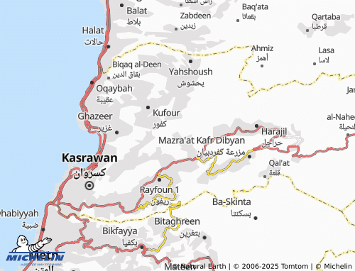 MICHELIN-Landkarte Rash'een - ViaMichelin