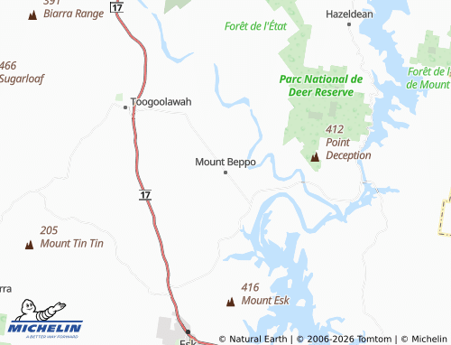 MICHELIN Mount Beppo map - ViaMichelin
