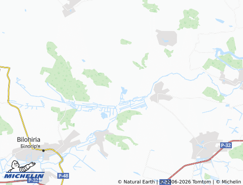 MICHELIN Kornytsia map - ViaMichelin