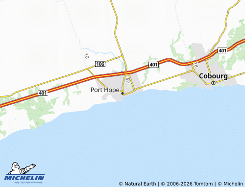 MICHELIN Port Hope map - ViaMichelin