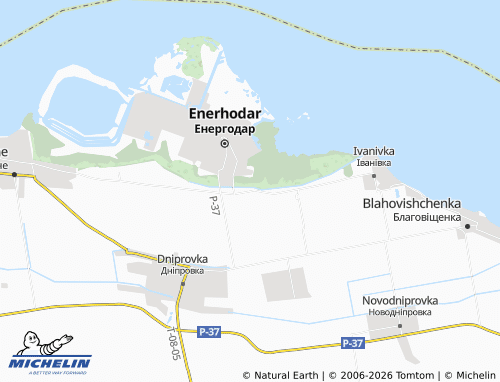 Mapa MICHELIN Prymirne - ViaMichelin
