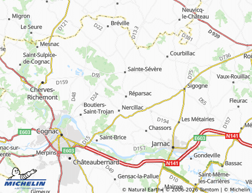 Mapa MICHELIN Réparsac - ViaMichelin
