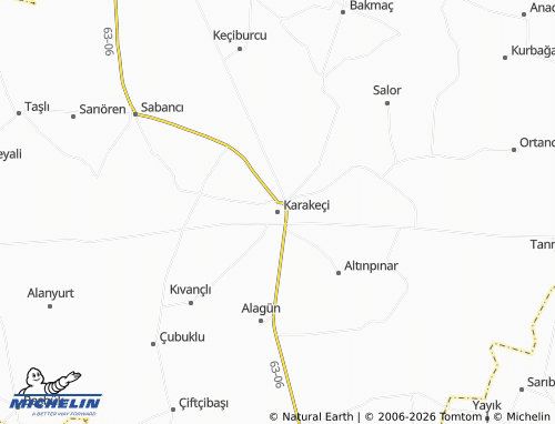 MICHELIN-Landkarte Karakeçi - ViaMichelin