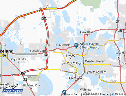 Mapa MICHELIN Auburndale - ViaMichelin