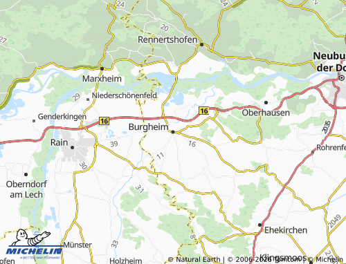 MICHELIN-Landkarte Burgheim - ViaMichelin
