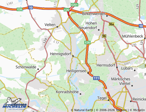 MICHELIN Hennigsdorf map - ViaMichelin