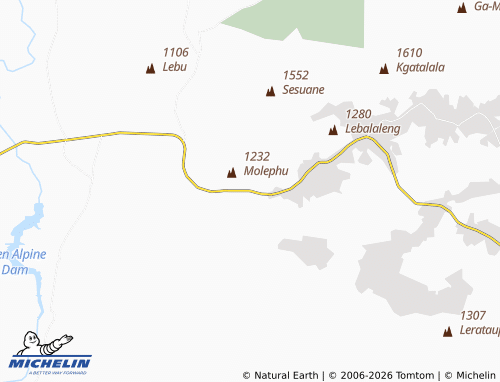 MICHELIN-Landkarte Sebotlane - ViaMichelin